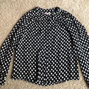 Banana Republic Polkadot Blouse Size Small